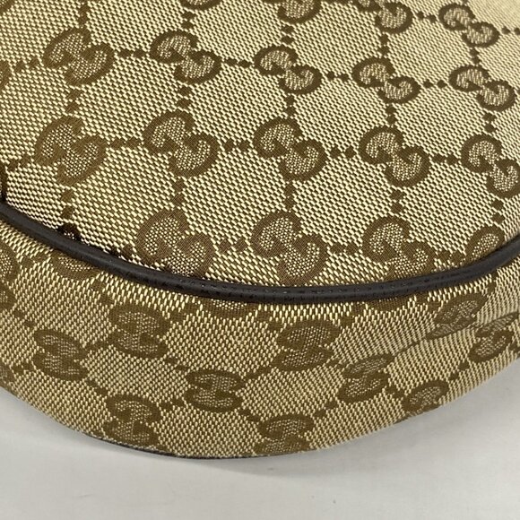 GUCCI Authentic Brown Canvas Shoulder Bag - Picture 11 of 13